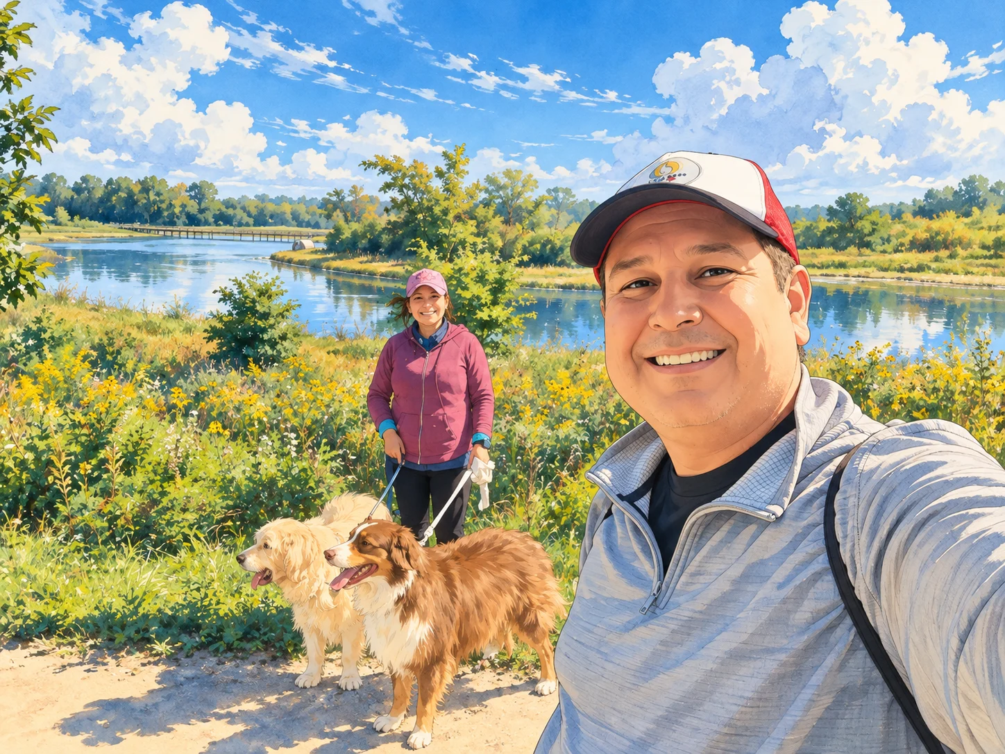 Park walks with the dogs